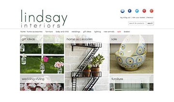 lindsay Interiors another smart website design from ChartwellWeb, Liphook,, Hampshire