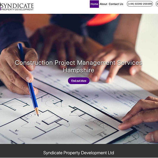 an image of the new Syndicate Property Development website